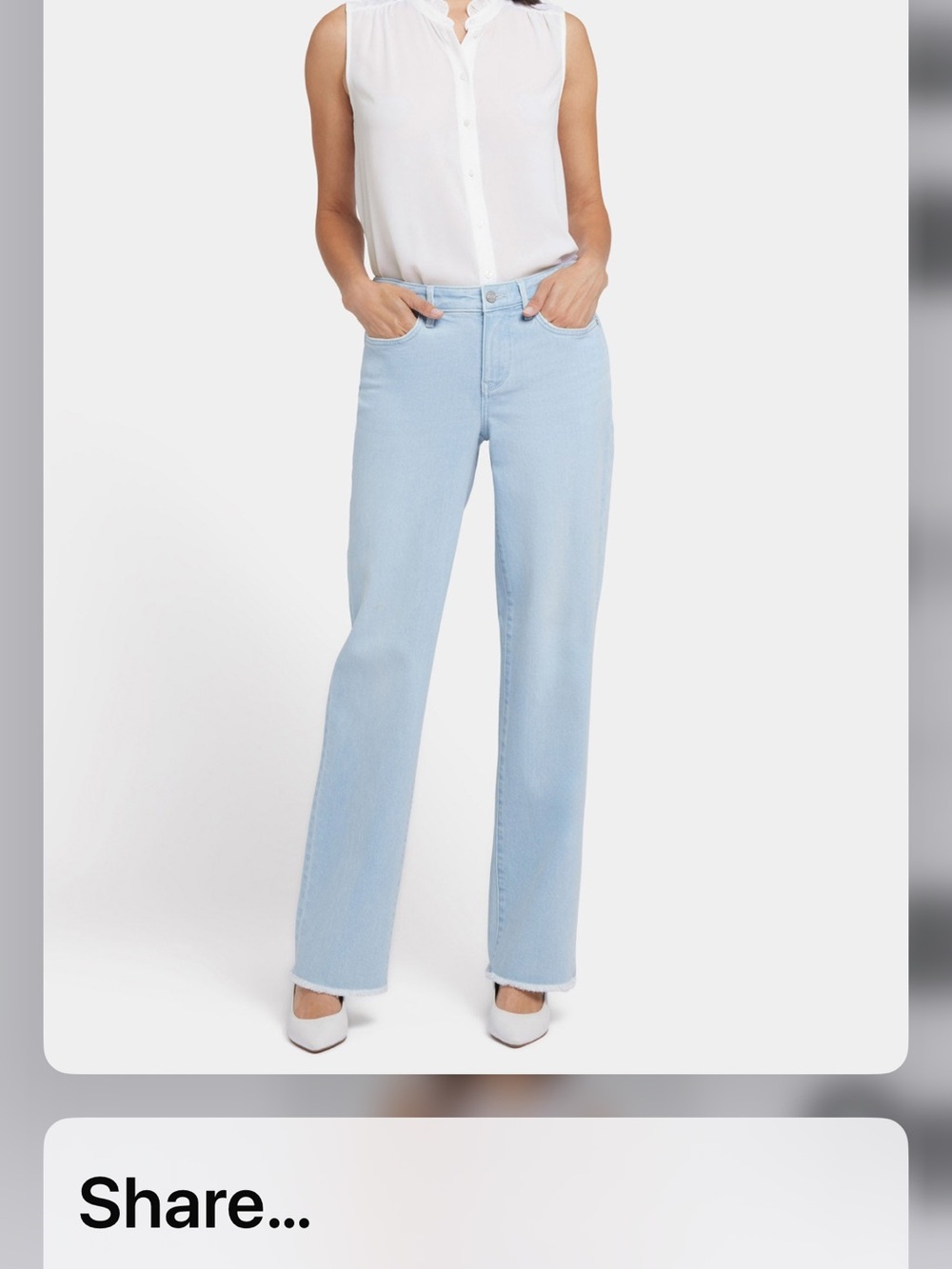 NYDJ Mid Rise Bailey Relaxed Straight Jeans in Clear Water